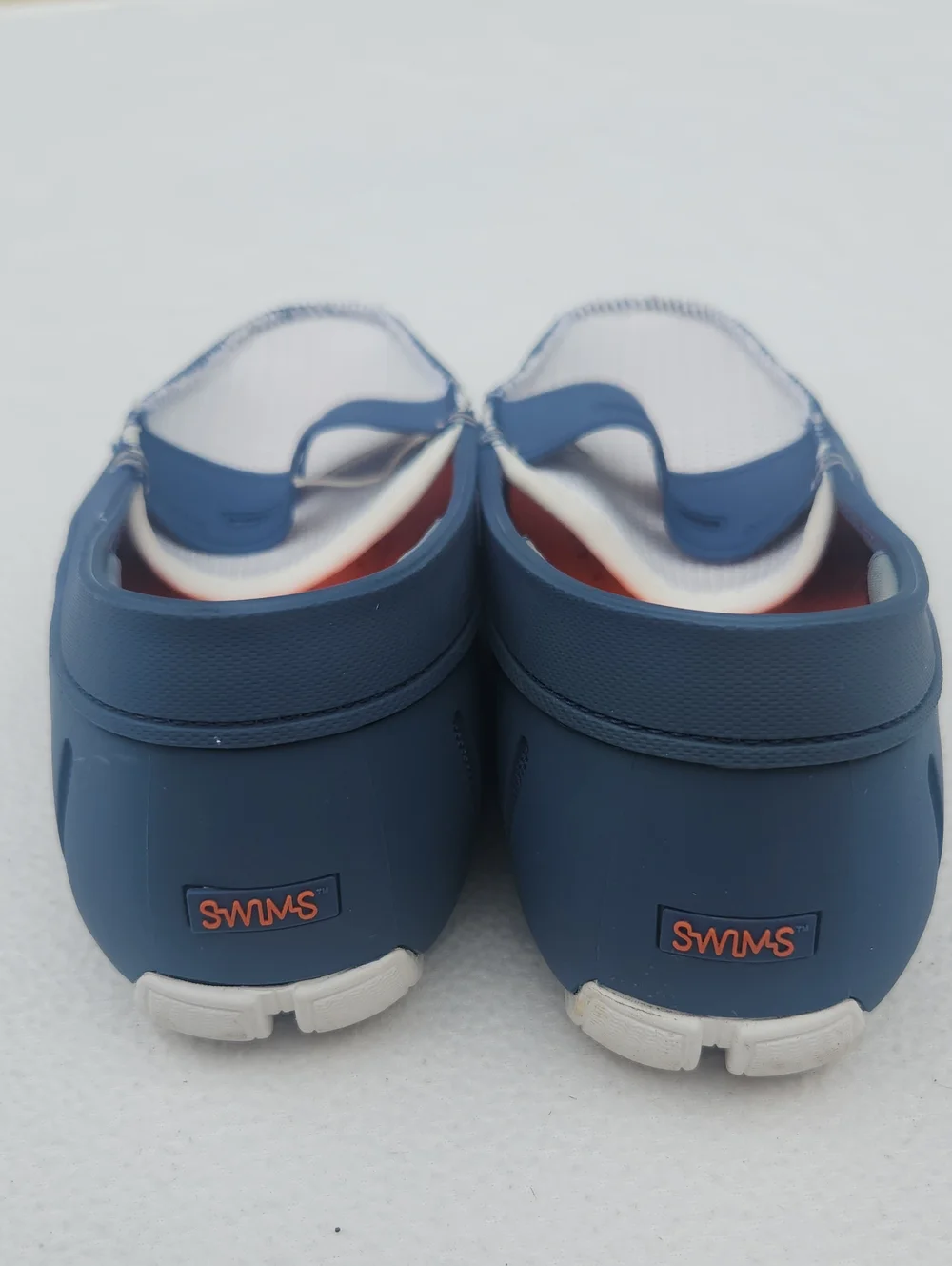 ​SWIMS Men's Penny Loafer Navy Blue White Water Resistant Boat Shoes Size 7